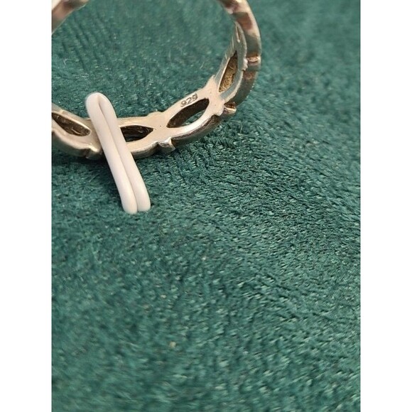 Sterling Silver Crisscross Ring 8.5 Infinity Band, 925 Stamped, Elegant Gift - Picture 5 of 6